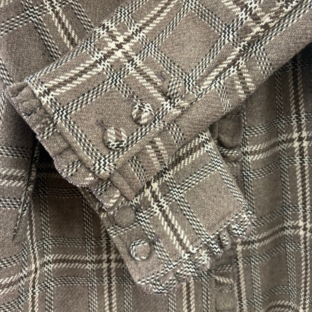 Via Women’s Wool BlendCoat Brown Cream Black Size 6 - Picture 6 of 8